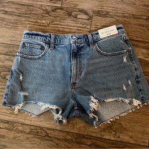 Abercrombie & Fitch The Mom Short High Rise Denim Shorts Size 30/10 - NWT